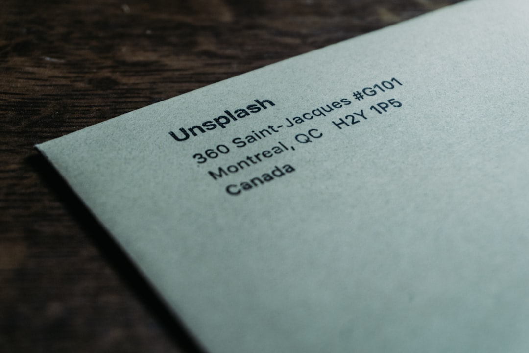 white Unsplash mail letter